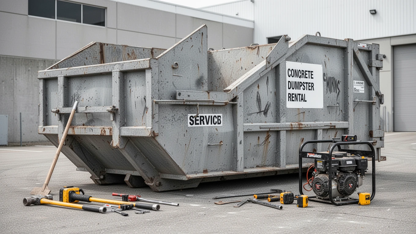 Concrete Dumpster Rental